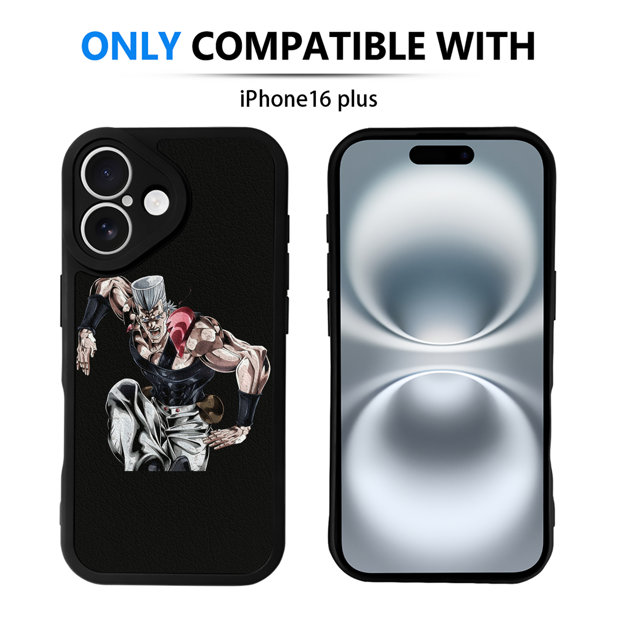 （画像用） ジョジョの奇妙な冒険 ジャン＝ピエール?ポルナレフ JoJo's Bizarre Adventure Jan Pierre Polnareff 【iPhone 16シリーズ対応】シリコンスマホケース（レザー調） 材質：シリコン